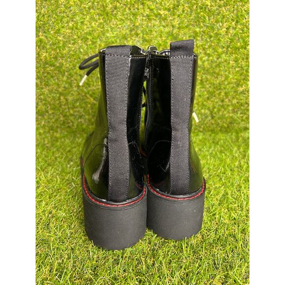 Steve Madden Cool Planet Kreed Patent Leather Platform Zipper Boot 8.5 - Picture 6 of 16